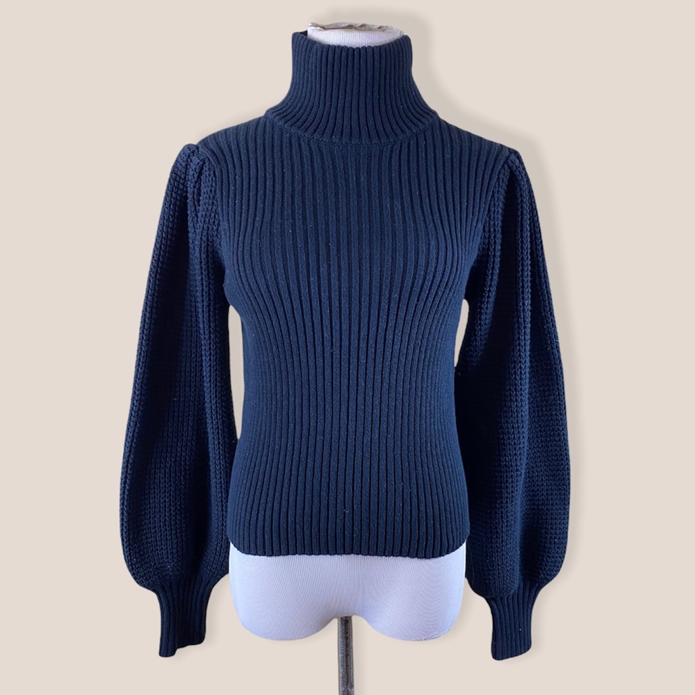 Lulus Waffle Knit Ribbed Mock Neck Sweater